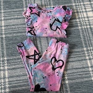 Pixie Lane Pink and Blue Star Print Matching Set